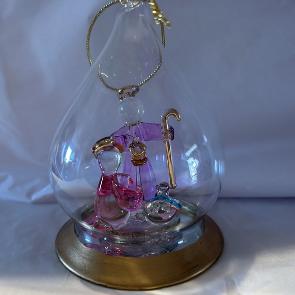 ๐ฉทHOST PICK๐ฉทNativity Theme Teardrop Glass Ornament Tabletop New **FINAL PRICE*** - Picture 9 of 11